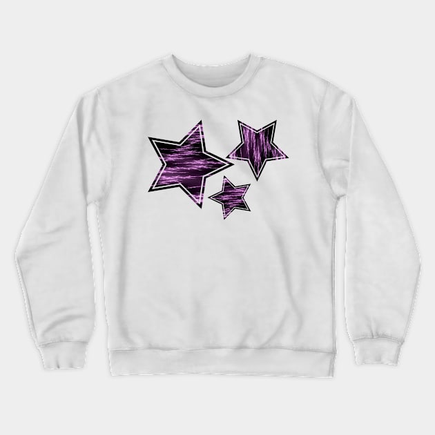 Purple Lightening Fractal Art Crewneck Sweatshirt by BHDigitalArt